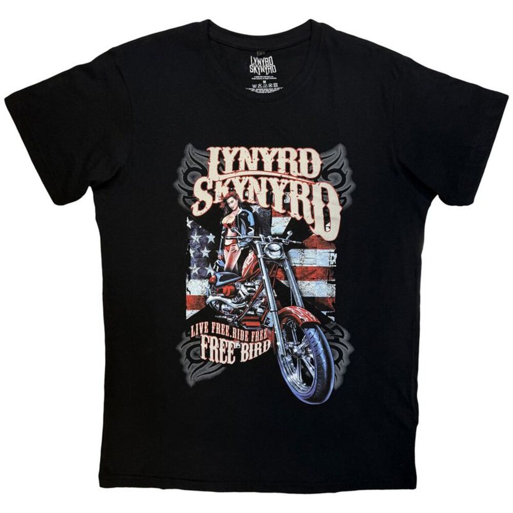 Lynyrd Skynyrd Unisex Adult Ride Free T-Shirt / Black